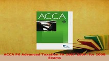 PDF  ACCA P6 Advanced Taxation FA 2007 2007 for 2008 Exams Download Online