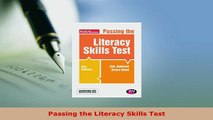 PDF  Passing the Literacy Skills Test Read Full Ebook
