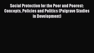 Read Social Protection for the Poor and Poorest: Concepts Policies and Politics (Palgrave Studies