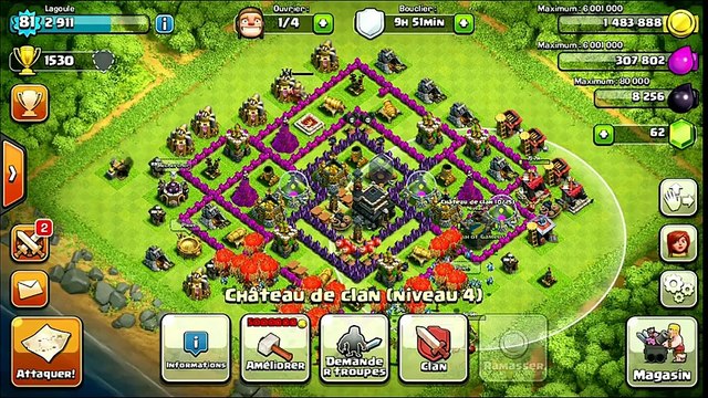 Clash Of Clans-Guerre des clans #1 (Clash Of Gamers vs QuadzSelo414)
