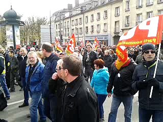 Manifestation pour le retrait du projet de loi El Khomri a Compiégne