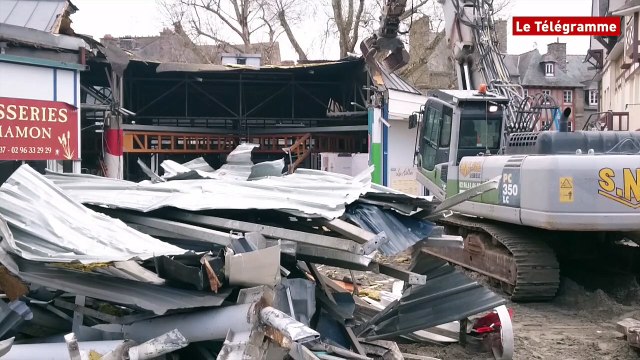 Saint-Brieuc. La démolition des halles est en cours