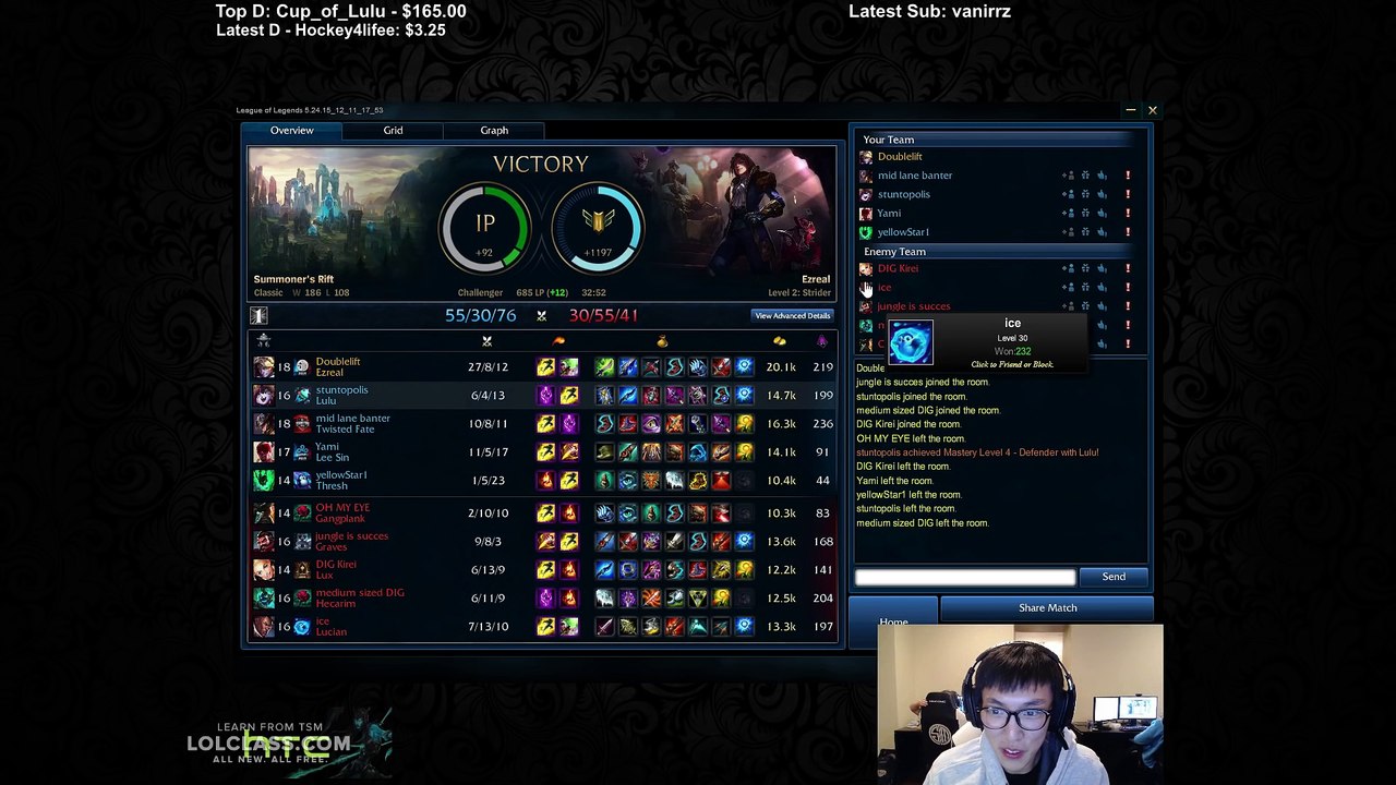 Doublelift gifting Bjergsen (Sick Skin) - League of Legends