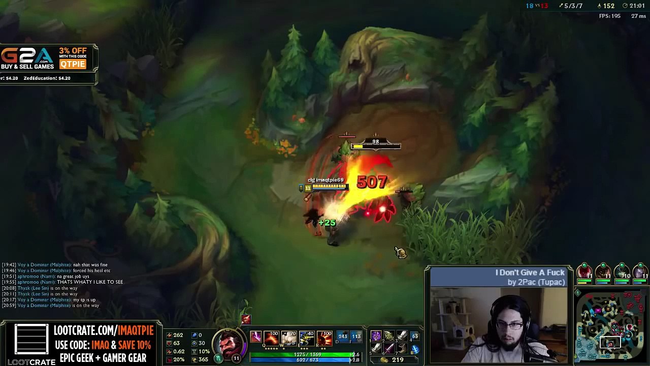 Imaqtpie one shotting Talon as Graves - League of Legends