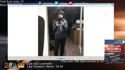hi im Gosu shows his picture on stream - League of Legends