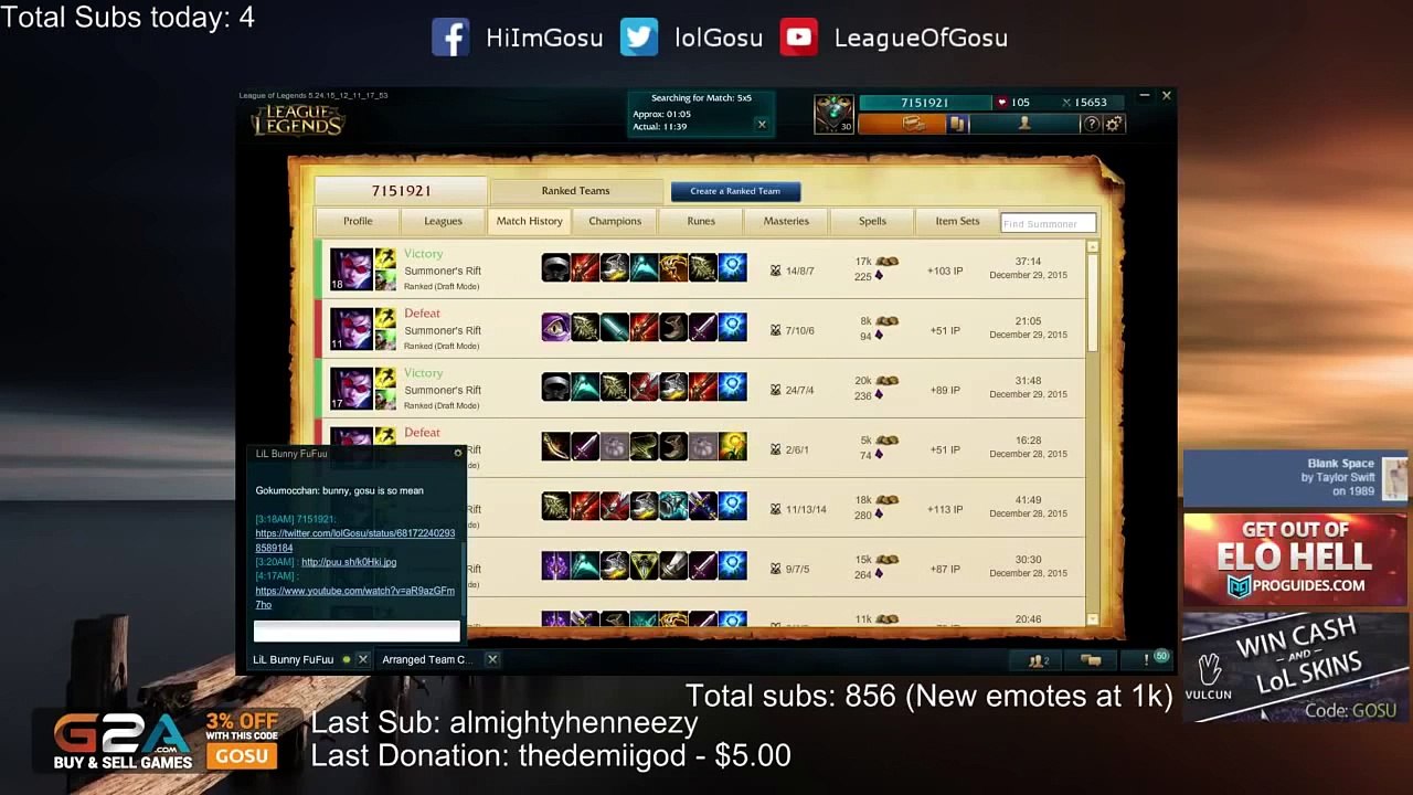 hi im Gosu goes emotional - League of Legends