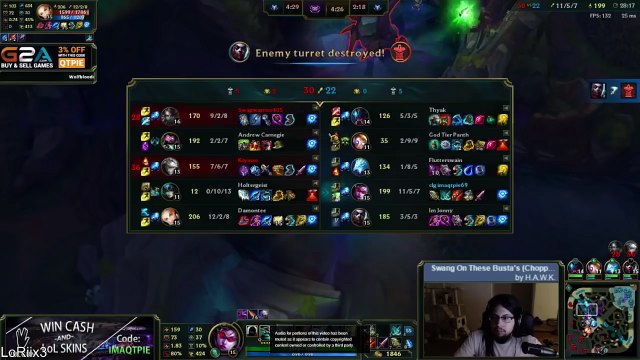 Imaqtpie - If Lux Steals baron with ult, I AFK - League of Legends