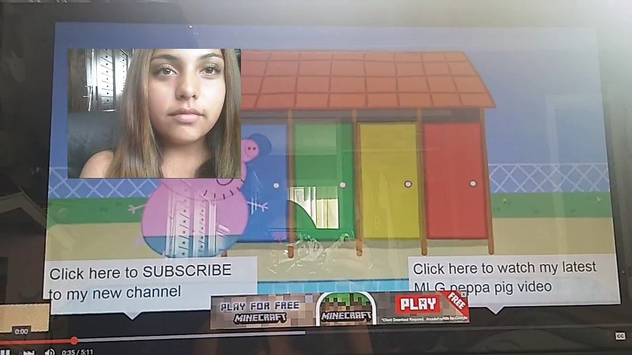 Reacting to mlg peppa pig goes to the swimming pool