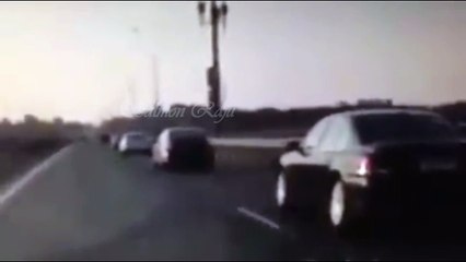 Amazing Escape From Car and Bike Accident