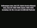 [Read Book] Volkswagen Jetta Golf GTI Cabrio Service Manual: Jetta Golf GTI: 1993-1999 Cabrio: