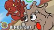 T-Rex chases Triceratops- Dinosaur Songs from Dinostory by Howdytoons