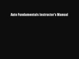 Download Auto Fundamentals Instructor's Manual PDF Free