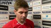 Liverpool 2-1 Newcastle - Steven Gerrard Post Match Interview - Heartbreaking, Title Is Not Far Awa