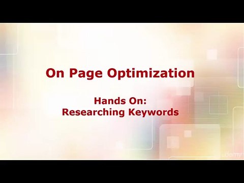5-On Page - Hands On Pt. 1 - Researching Keywords SEO 2016