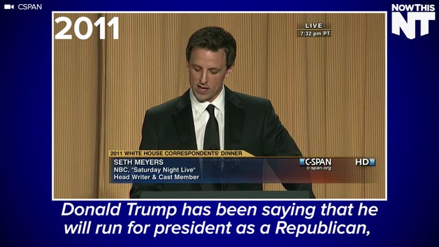 Did Seth Meyers Burn Donald Trump So Hard He Ran For President?