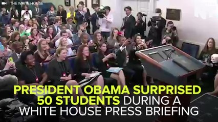 President Obama Surprised 50 Student Journalists