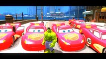 TWIN HULK & FUNNY Hulk Brothers Have Fun !   Car Race Lightning Mcqueen Disney Pixar Cars