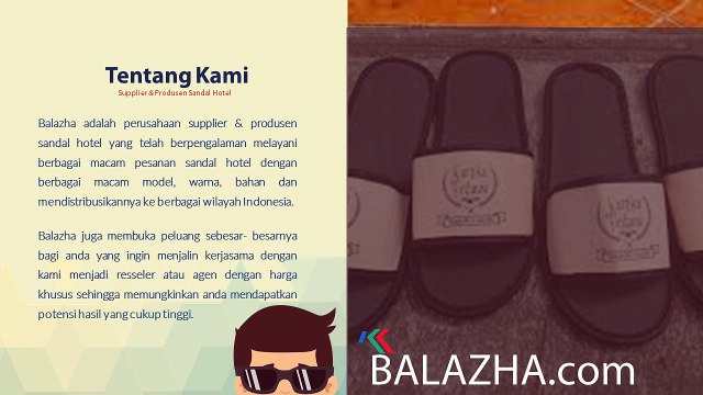 Jual Sandal Hotel Penginapan Grosir Bekasi