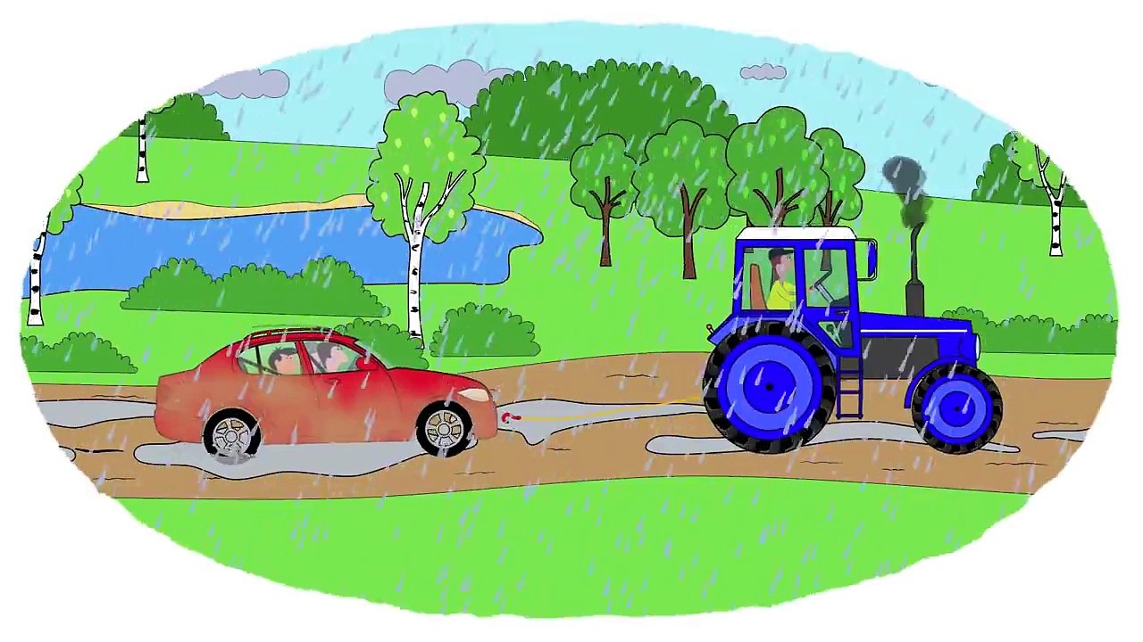 Мультик - Раскраска. Учим Цвета - Как делают дороги - Развивающие мультфильмы для детей про машинки