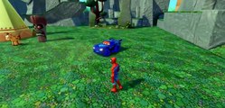 Abc Alphabet BLUE MCQUEEN CARS COLORS! Lightning Mcqueen paint in blue ! & Have Fun Spiderman...