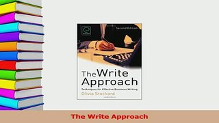 Read  The Write Approach Ebook Free