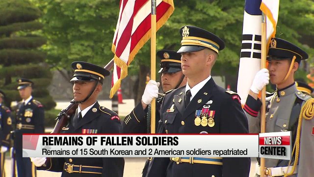 Remains of 15 soliders who died during Korean war return home
