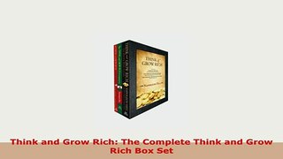 Download  Think and Grow Rich The Complete Think and Grow Rich Box Set Read Online