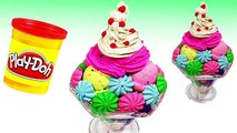 play doh ice cream cups - learn to make a nice cream cups for peppa pig toys family