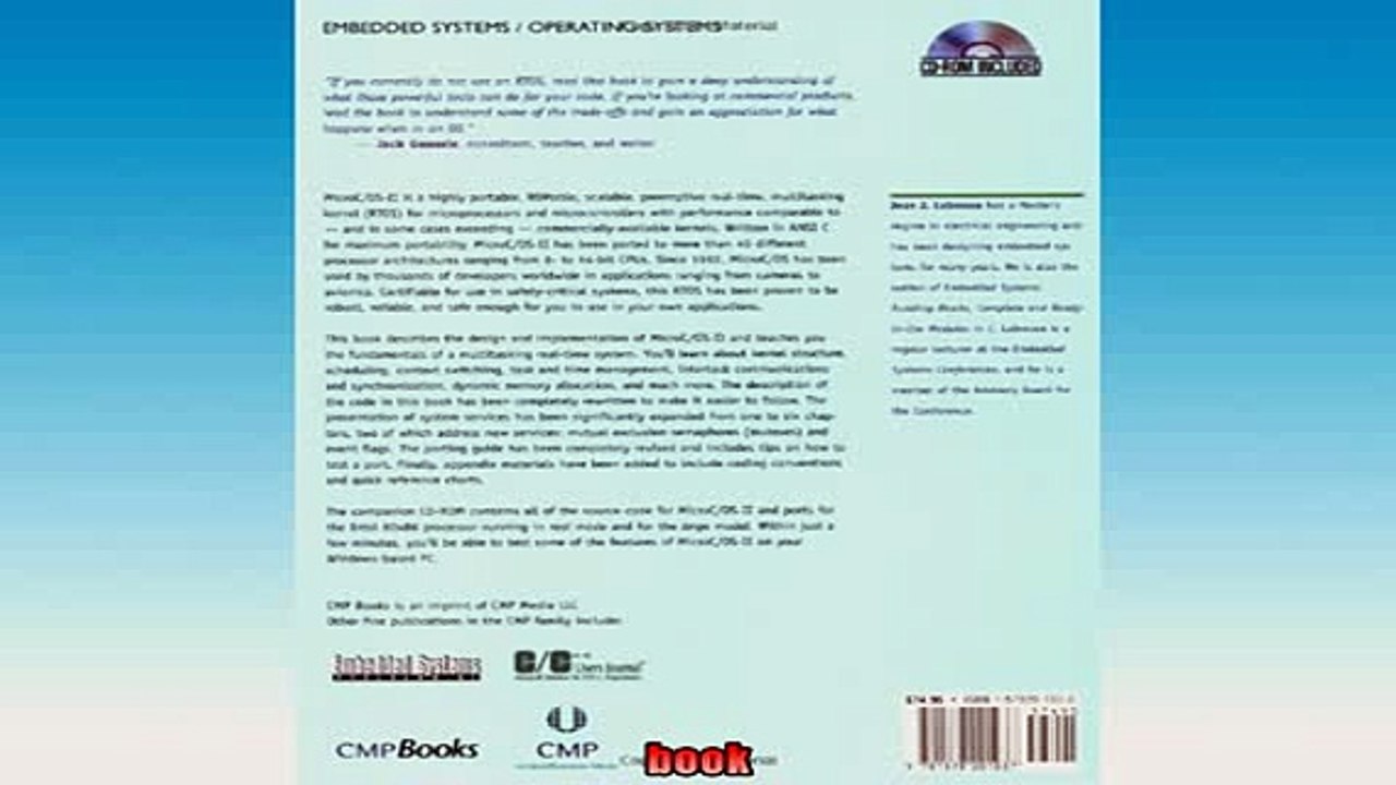 READ THE NEW BOOK   MicroC OS II The Real Time Kernel With CDROM  FREE BOOOK ONLINE