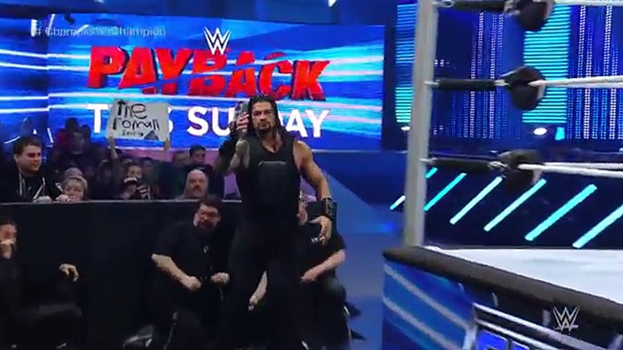 Roman Reigns vs. The Miz - Champion vs. Champion Match- SmackDown, April 28, 2016