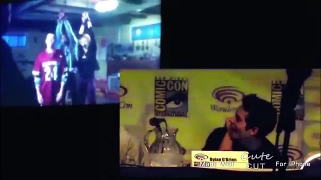 Dylan Obrien watching the bloopers of season 2 from Teen Wolf full