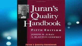 READ THE NEW BOOK   Jurans Quality Handbook  FREE BOOOK ONLINE