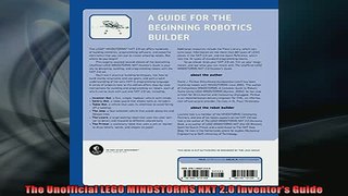 READ THE NEW BOOK   The Unofficial LEGO MINDSTORMS NXT 20 Inventors Guide  FREE BOOOK ONLINE
