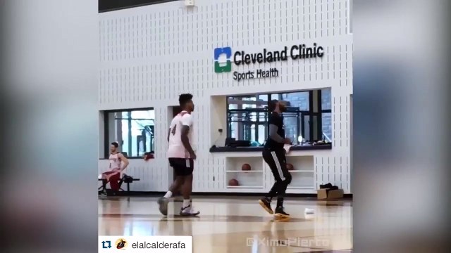 Kyrie Irving & Iman Shumpert's Dance-off at Practice | April 28, 2016 | NBA Playoffs