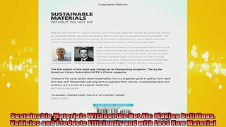 READ book  Sustainable Materials Without the Hot Air Making Buildings Vehicles and Products  FREE BOOOK ONLINE