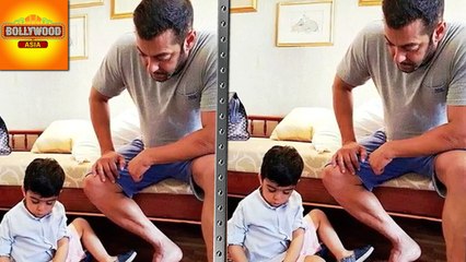 So cute! Salman Khan Plays Puzzle With Amrita's Son | Bollywood Asia