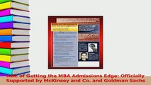 Download  ABC of Getting the MBA Admissions Edge Officially Supported by McKinsey and Co and Ebook Free