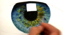 Speed Painting an Eye in oil dry brush/ realistic (How To Draw)