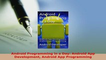 PDF  Android Programming in a Day Android App Development Android App Programming Read Online