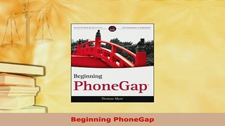 PDF  Beginning PhoneGap Read Full Ebook