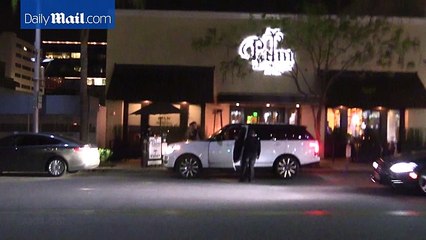 Gwyneth Paltrow leaves the The Palm in Beverly Hills in blue _ Daily Mail Online