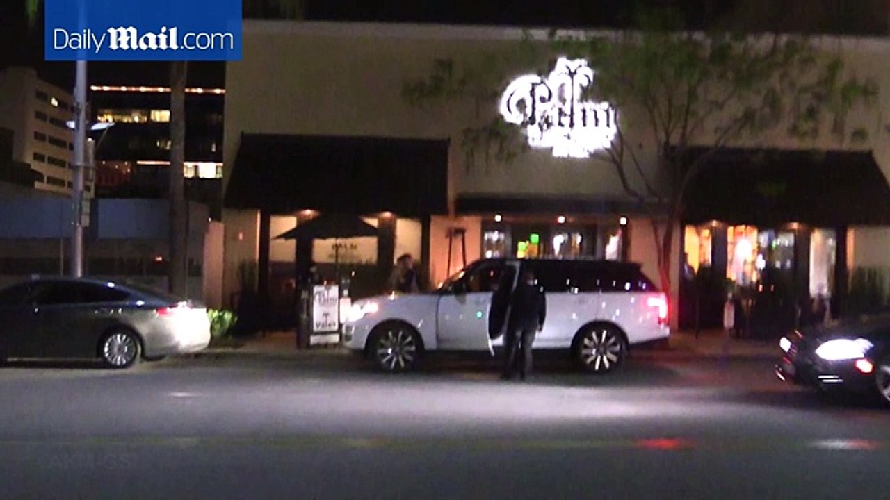 Gwyneth Paltrow leaves the The Palm in Beverly Hills in blue _ Daily Mail Online