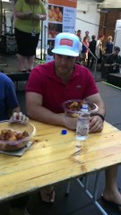 loukoumades eating competition 2016 Greek Lonsdale street festival