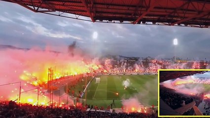 PAOK fans going nuts!