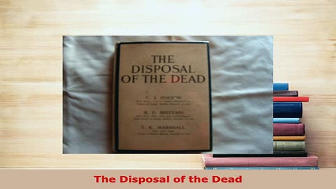 Download  The Disposal of the Dead Read Online