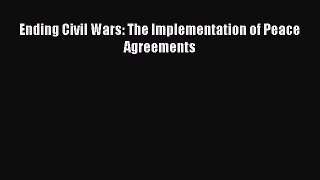 Read Ending Civil Wars: The Implementation of Peace Agreements PDF Online