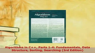 PDF  Algorithms in C Parts 14 Fundamentals Data Structure Sorting Searching 3rd Edition Free Books