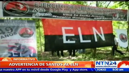 Video herunterladen: Juan Manuel Santos reitera que no iniciará diálogo de paz con el ELN hasta que 