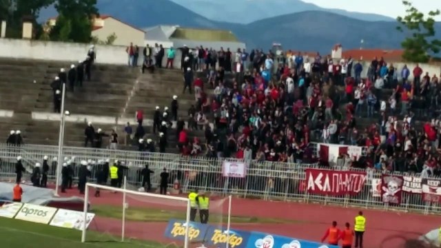 30η Τρίκαλα-ΑΕΛ 3-0 2015-16 (To 2-0 και η αρχή των επεισοδίων)
