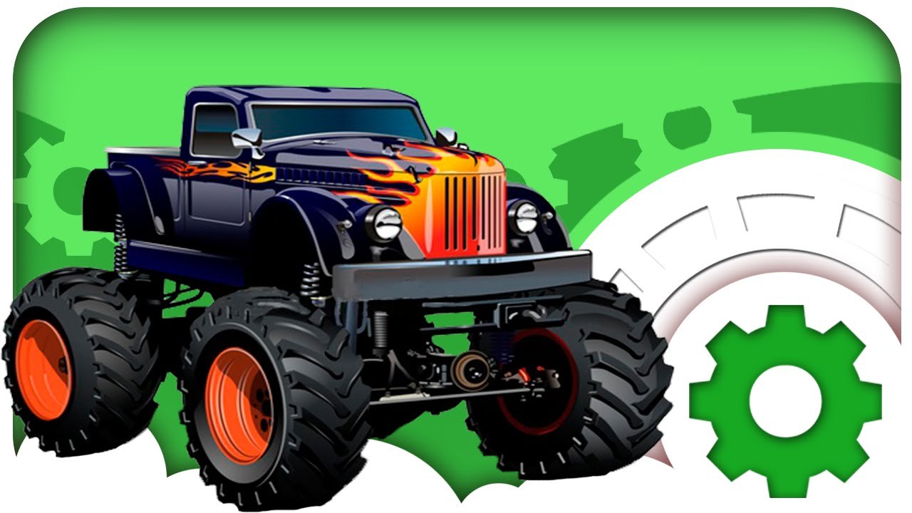 Мультфильмы для Детей. Монстр Трак и Гоночные Машины. Гонки на скорости. Машинки для детей